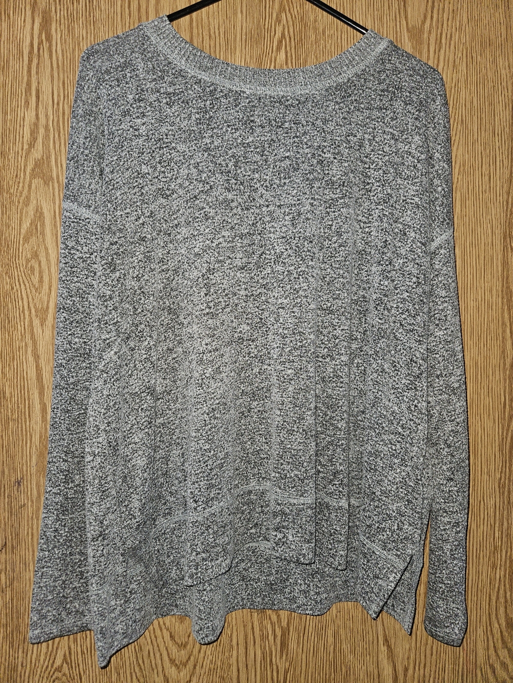Lucky Brand Gray Marled Knit Lightweight Sweater
